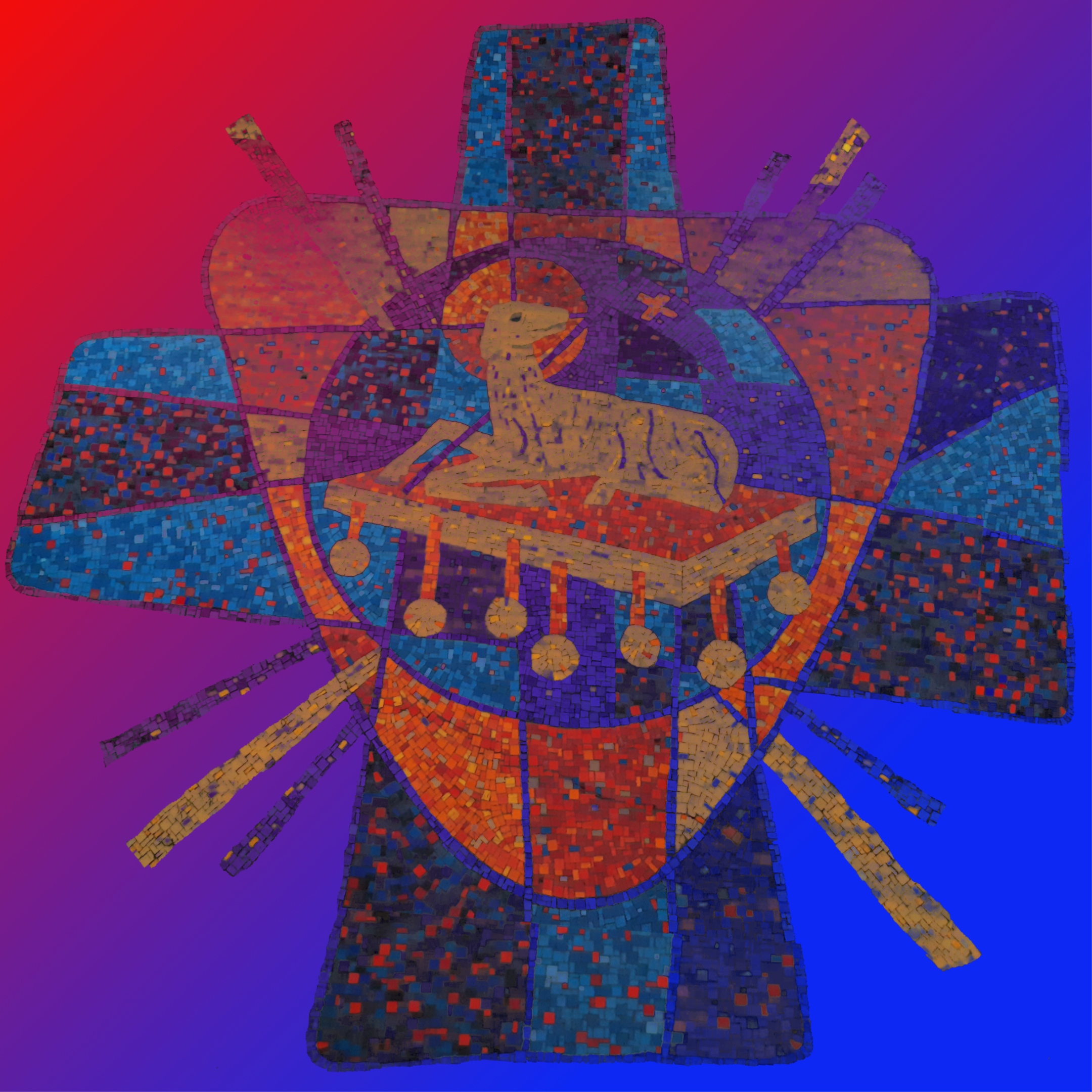 Mosaik Lamm Gottes aus der Herz Jesu-Kirche